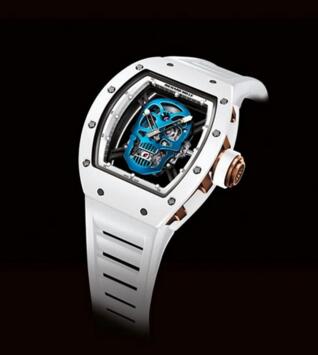 Replica Richard Mille RM052 blue skull Toutuo flywheel Watch